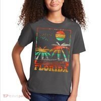 Retro Florida Palm Trees Kids T-Shirt thumb 2