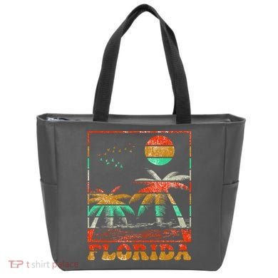 Retro Florida Palm Trees Tote Bag