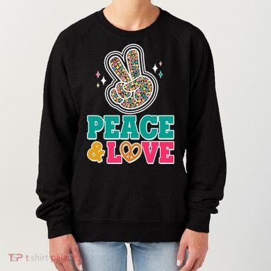 Retro Flower Power Peace And Love Women's Sweatshirt