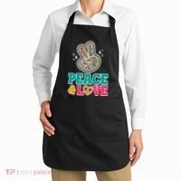 Retro Flower Power Peace And Love Apron thumb 2