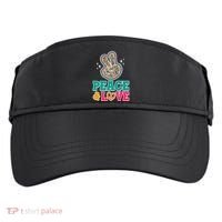 Retro Flower Power Peace And Love Adult Drive Performance Visor thumb 0