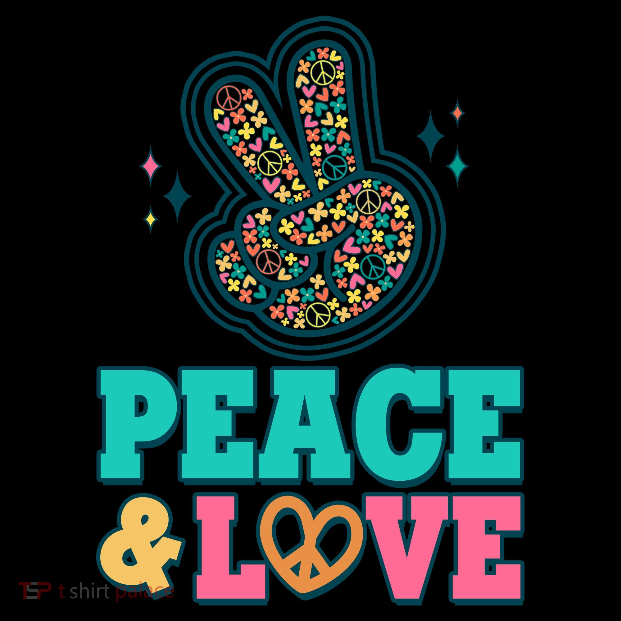 Retro Flower Power Peace And Love Coffee Mug