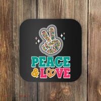 Retro Flower Power Peace And Love Coaster thumb 0