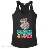 Retro Flower Power Peace And Love Ladies PosiCharge Competitor Racerback Tank thumb 0