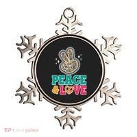Retro Flower Power Peace And Love Ornament thumb 0