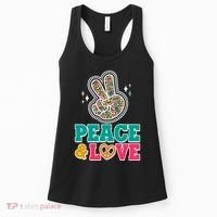 Retro Flower Power Peace And Love Women's Tank Top thumb 0
