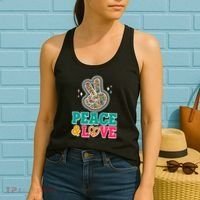 Retro Flower Power Peace And Love Women's Tank Top thumb 2