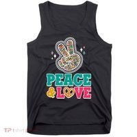 Retro Flower Power Peace And Love Tank Top thumb 0