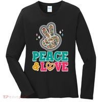 Retro Flower Power Peace And Love Women's Long Sleeve Shirt thumb 0