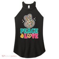 Retro Flower Power Peace And Love Women's Perfect Tri Rocker Tank thumb 0
