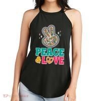 Retro Flower Power Peace And Love Women's Perfect Tri Rocker Tank thumb 2