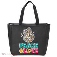 Retro Flower Power Peace And Love Tote Bag thumb 0