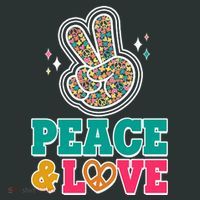 Retro Flower Power Peace And Love Infant Baby Jersey Bodysuit thumb 2