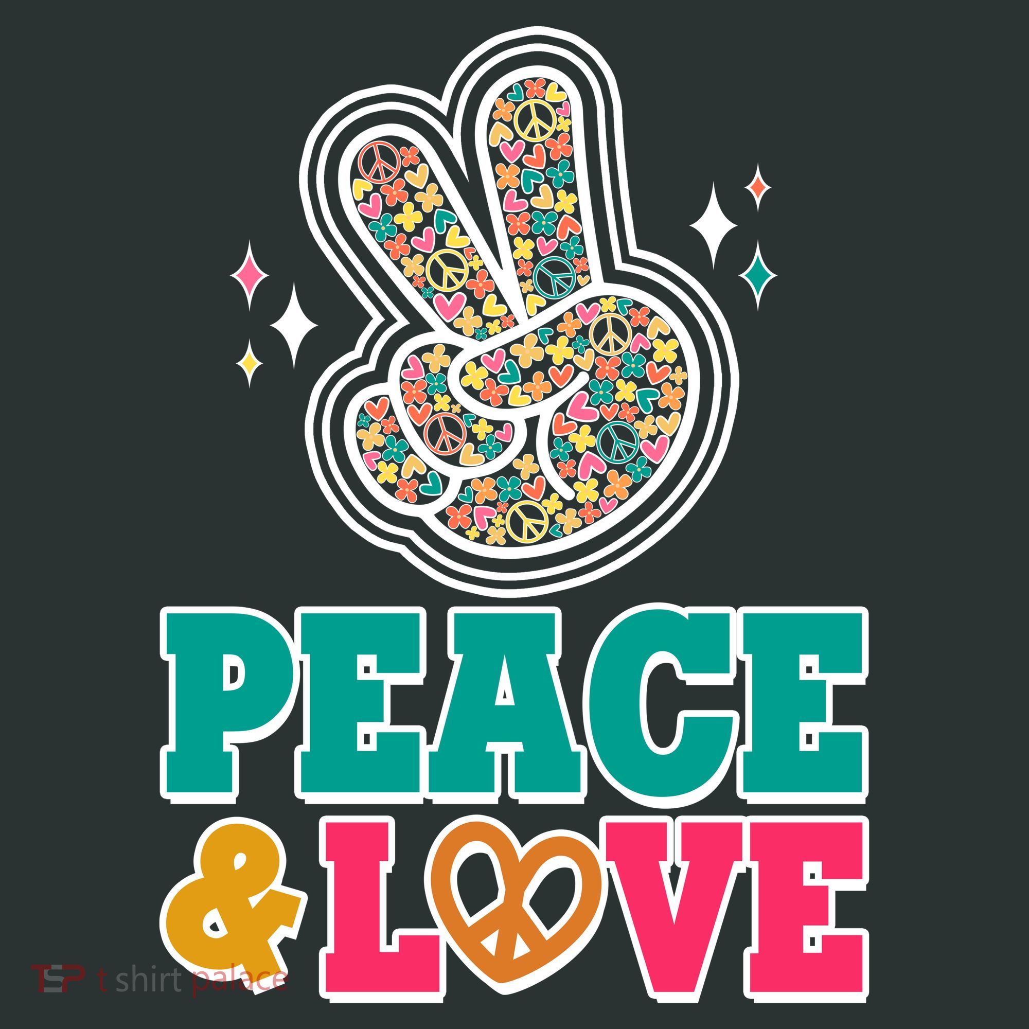 Retro Flower Power Peace And Love Infant Baby Jersey Bodysuit