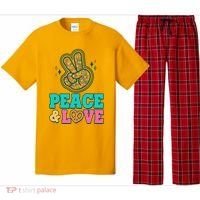 Retro Flower Power Peace And Love Pajama Set thumb 0