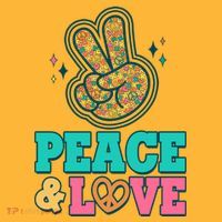 Retro Flower Power Peace And Love Baby Bodysuit thumb 2