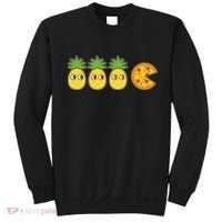 Retro Funny Pineapple Pizza Video Game Sweatshirt thumb 0