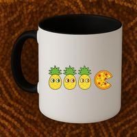 Retro Funny Pineapple Pizza Video Game Coffee Mug thumb 2
