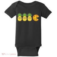 Retro Funny Pineapple Pizza Video Game Baby Bodysuit thumb 0