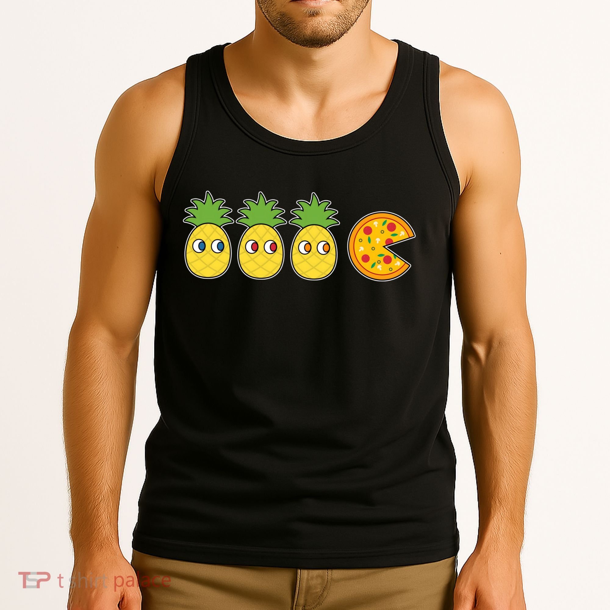 Retro Funny Pineapple Pizza Video Game Tank Top