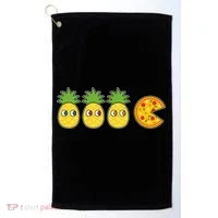 Retro Funny Pineapple Pizza Video Game Golf Towel thumb 0