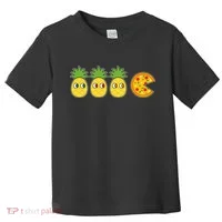 Retro Funny Pineapple Pizza Video Game Toddler T-Shirt thumb 0