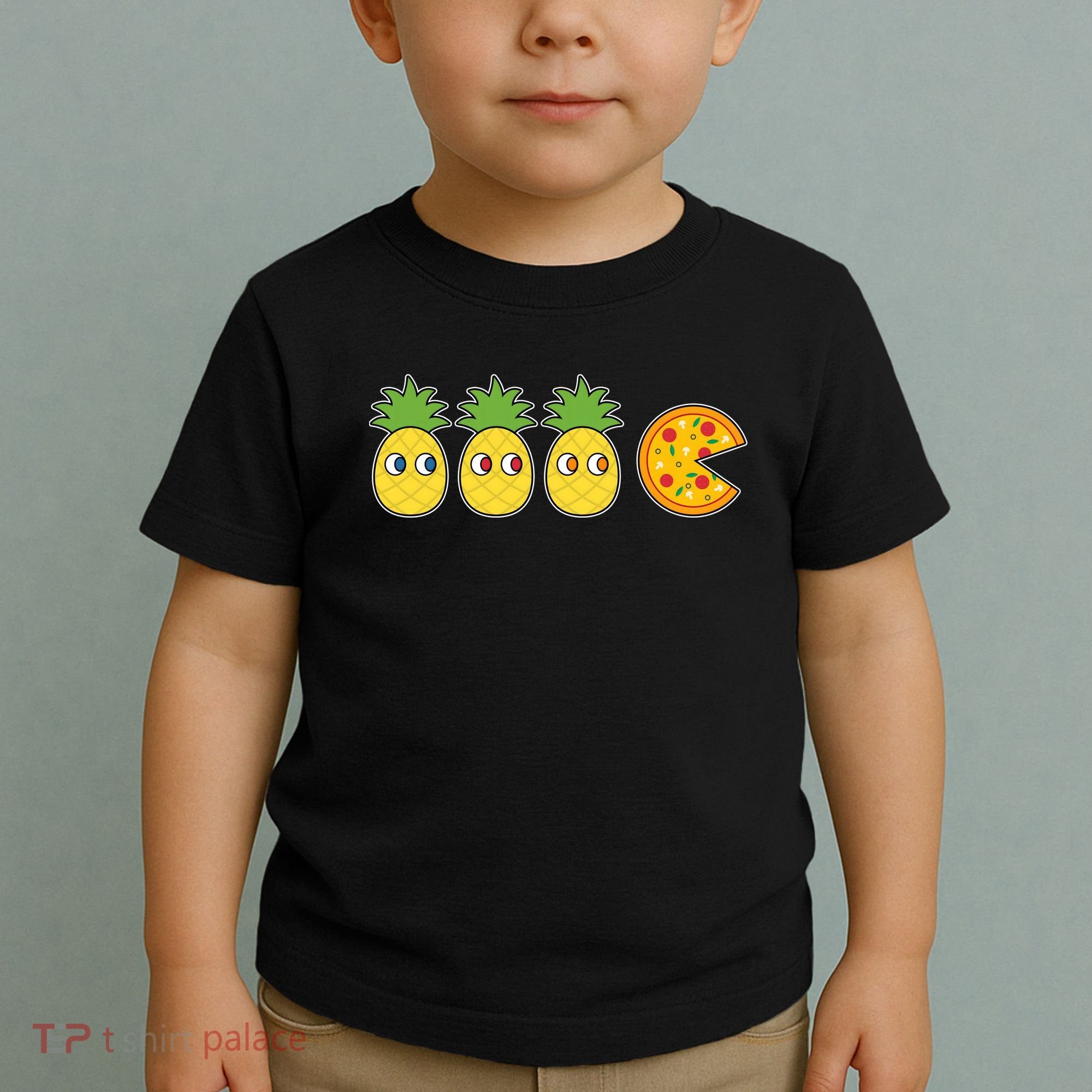 Retro Funny Pineapple Pizza Video Game Toddler T-Shirt