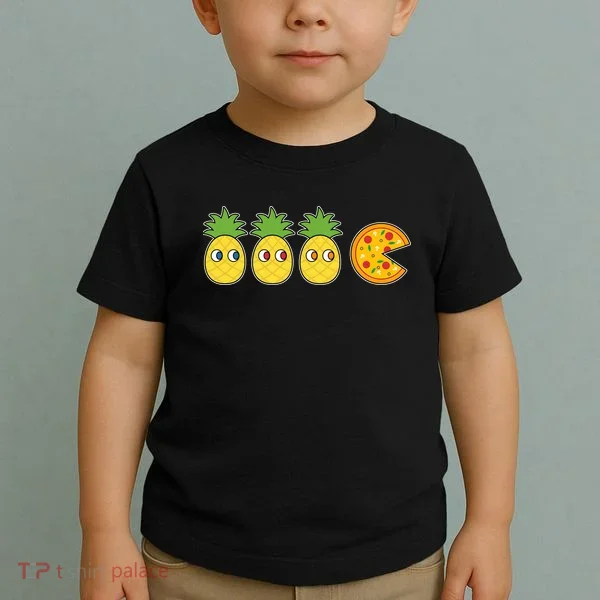 Retro Funny Pineapple Pizza Video Game Toddler T-Shirt