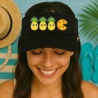 Retro Funny Pineapple Pizza Video Game Visor thumb 2