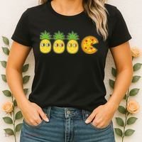 Retro Funny Pineapple Pizza Video Game Women's T-Shirt thumb 2
