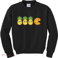 Retro Funny Pineapple Pizza Video Game Kids Sweatshirt thumb 0