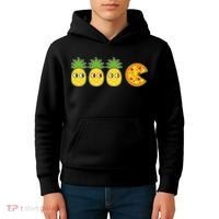 Retro Funny Pineapple Pizza Video Game Kids Hoodie thumb 4