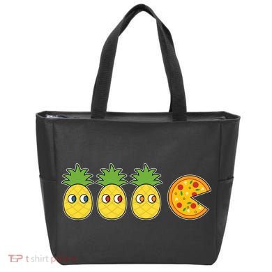 Retro Funny Pineapple Pizza Video Game Tote Bag