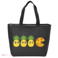 Retro Funny Pineapple Pizza Video Game Tote Bag thumb 0