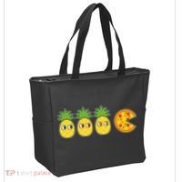 Retro Funny Pineapple Pizza Video Game Tote Bag thumb 2