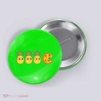 Retro Funny Pineapple Pizza Video Game Button thumb 0