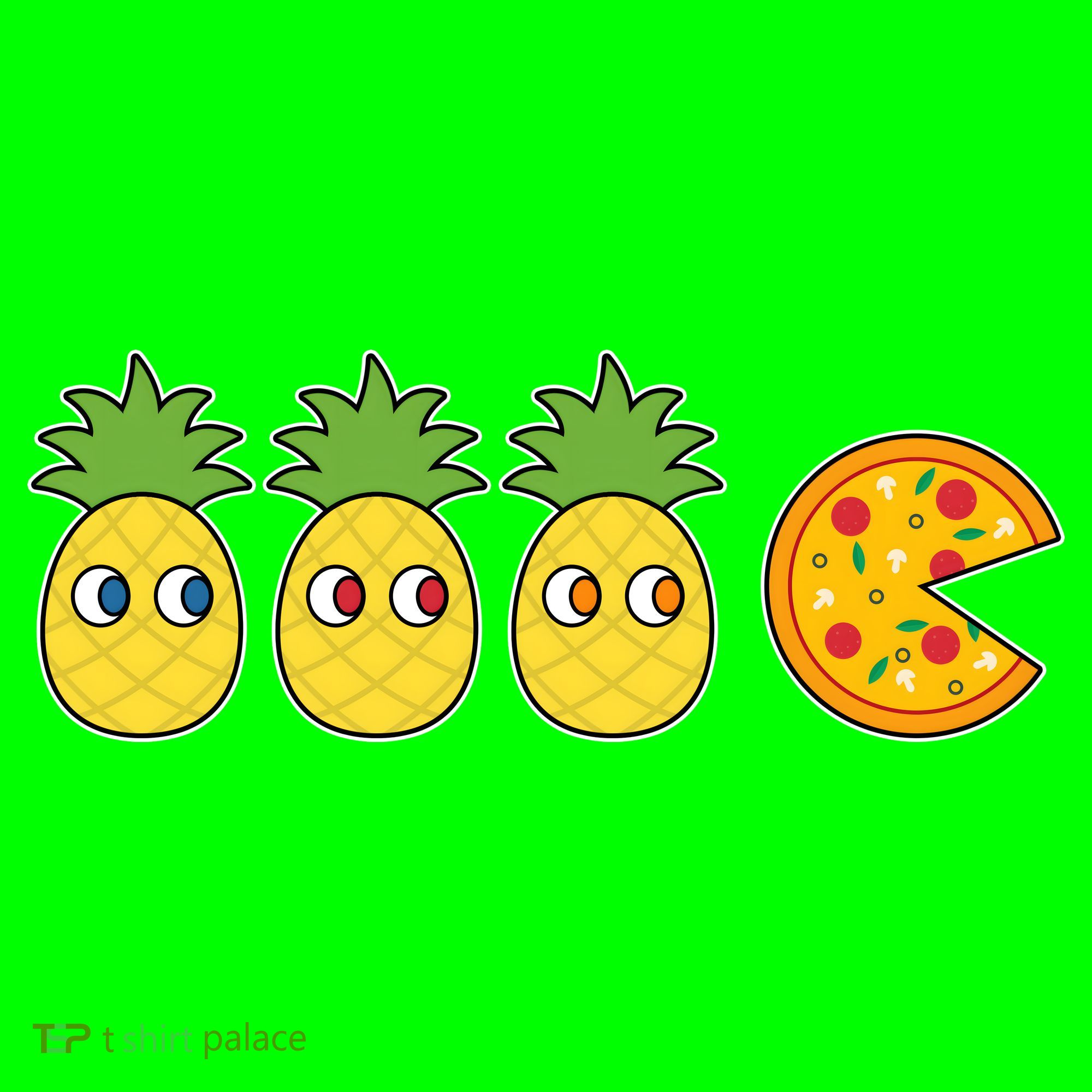 Retro Funny Pineapple Pizza Video Game Kids T-Shirt