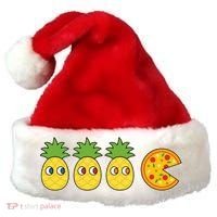 Retro Funny Pineapple Pizza Video Game Santa Hat thumb 0