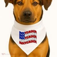 Roevember Feminist Pro Choice November USA-Made Doggie Bandana thumb 1