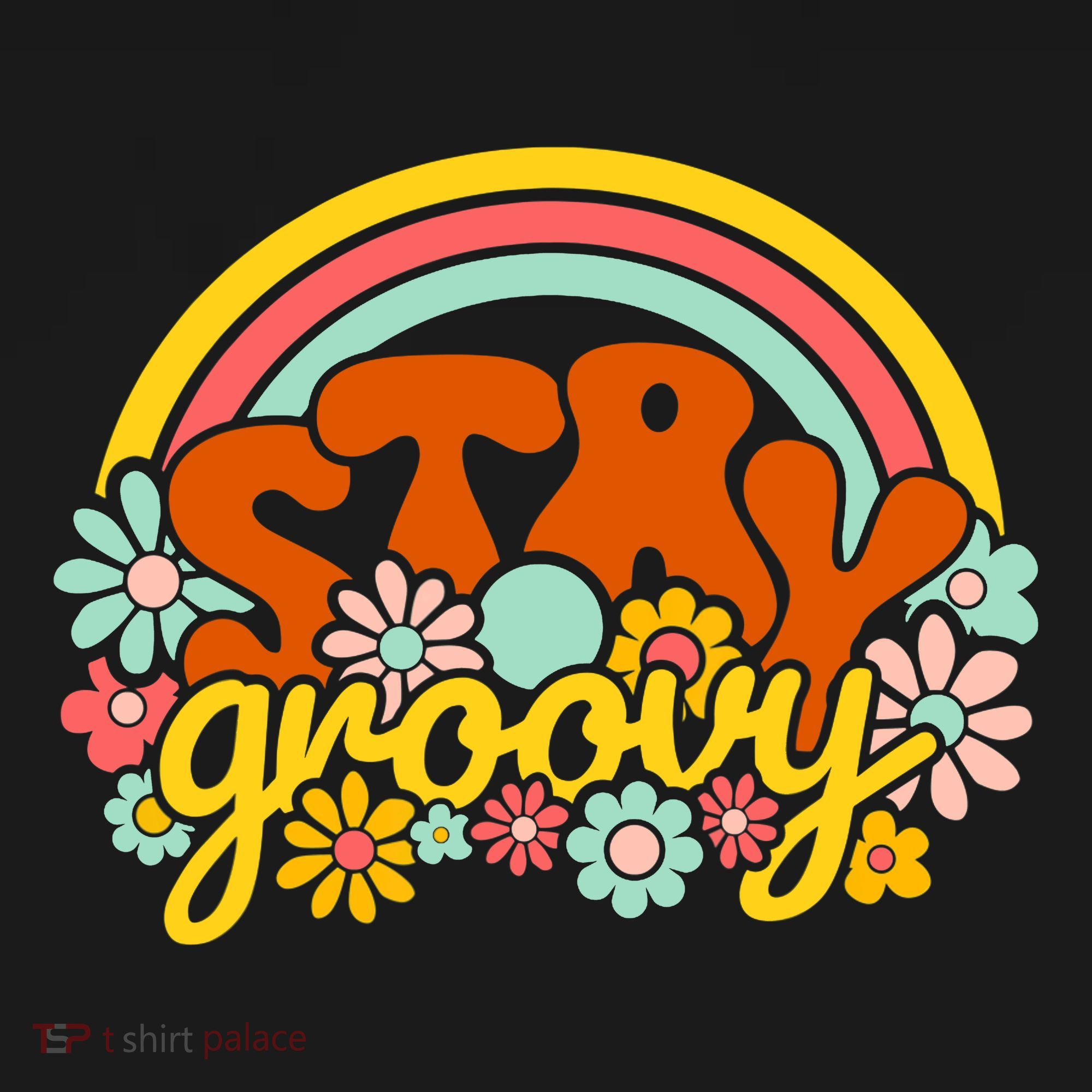 Retro Flowers Peace Stay Groovy Positive Mind Happy Life Backpack
