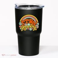 Retro Flowers Peace Stay Groovy Positive Mind Happy Life Tumbler thumb 0