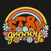 Retro Flowers Peace Stay Groovy Positive Mind Happy Life Ornament thumb 1