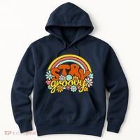 Retro Flowers Peace Stay Groovy Positive Mind Happy Life Hoodie thumb 0
