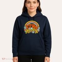 Retro Flowers Peace Stay Groovy Positive Mind Happy Life Hoodie thumb 5