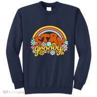 Retro Flowers Peace Stay Groovy Positive Mind Happy Life Sweatshirt thumb 0
