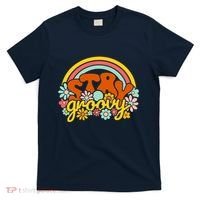 Retro Flowers Peace Stay Groovy Positive Mind Happy Life T-Shirt thumb 0