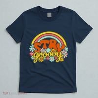 Retro Flowers Peace Stay Groovy Positive Mind Happy Life T-Shirt thumb 5