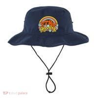 Retro Flowers Peace Stay Groovy Positive Mind Happy Life Bucket Hat thumb 0