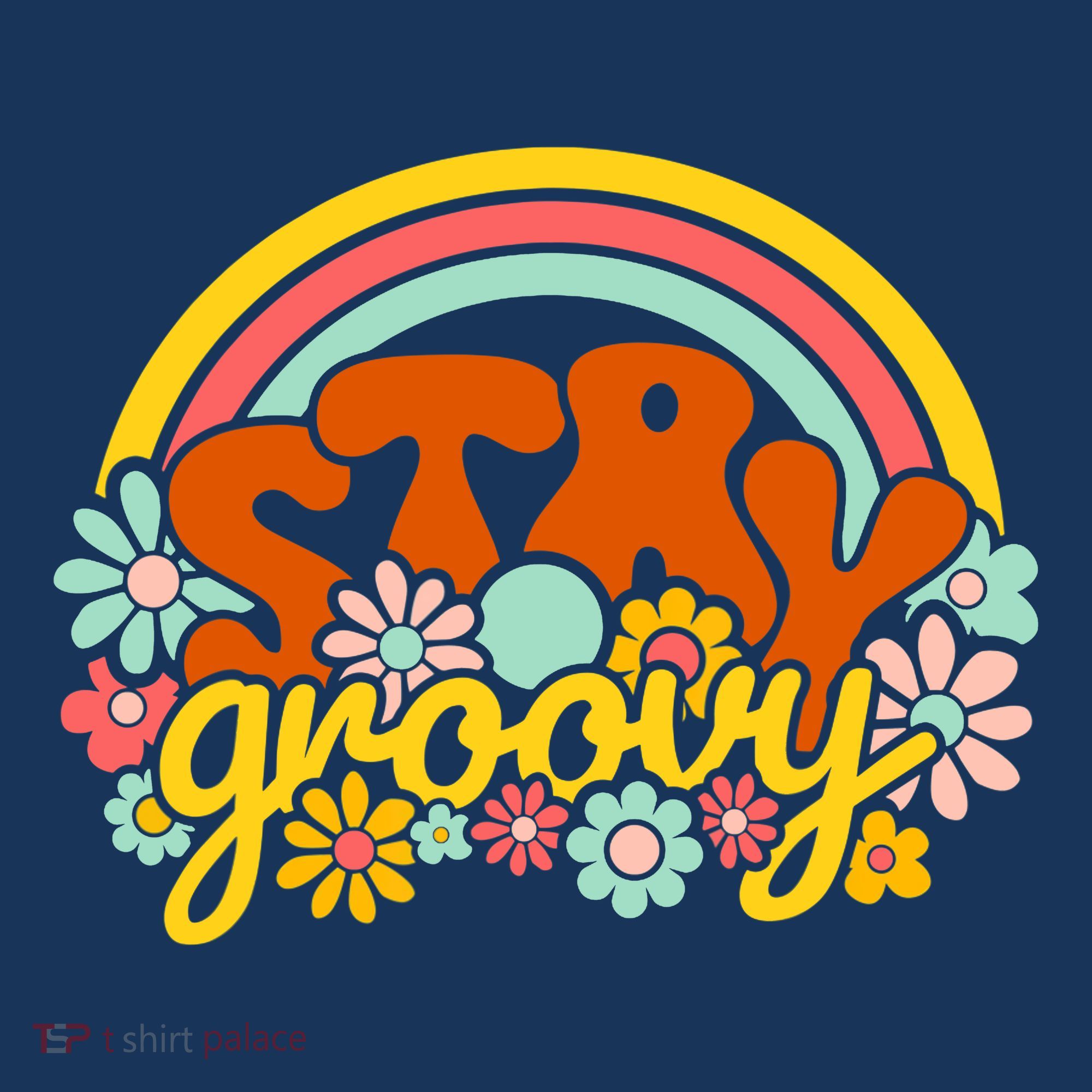 Retro Flowers Peace Stay Groovy Positive Mind Happy Life Women's Hoodie