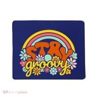 Retro Flowers Peace Stay Groovy Positive Mind Happy Life Mousepad thumb 0